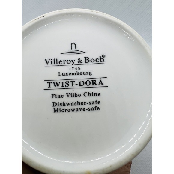 Villeroy & Boch Twist Dora Mug Fine Vilbo China Blue Yellow Coffee Mugs Cups - Picture 5 of 5